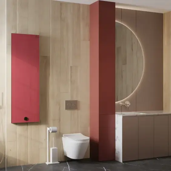 Дизайн-полотенцесушитель Guardo Santarelli Glass высотой 986 мм, УФ печать (электрический)