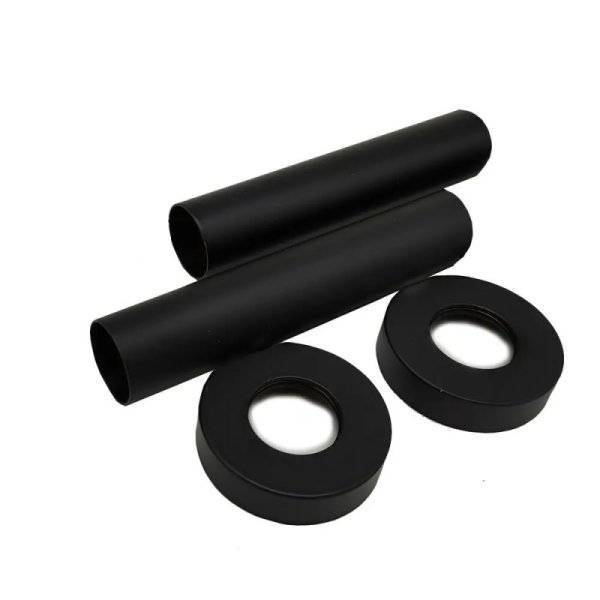 Комплект декоративных трубок SR Rubinetterie L70 x _18-20-1/2”, цвет чёрный матовый